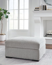 Gabyleigh - Ottoman With Storage - Nickel - R&R Furniture Gallery (Fountain Valley, CA)