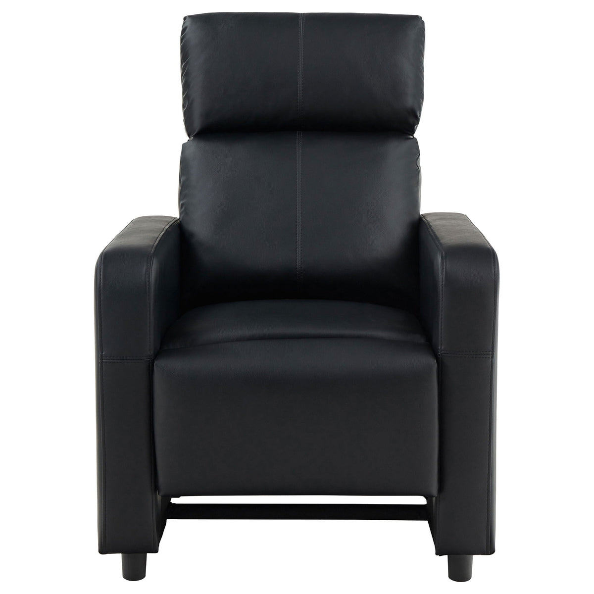 Warren - 5 Seater Home Theater With 4 Wedge Consoles Recliners And Storage Consoles - Black