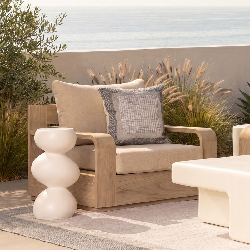Lucrecia - Outdoor Sofa Chair - Sand And Natural