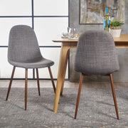 Modern Minimalist Fabric Dining Chair With Iron Legs - R&R Furniture Gallery (Fountain Valley, CA)