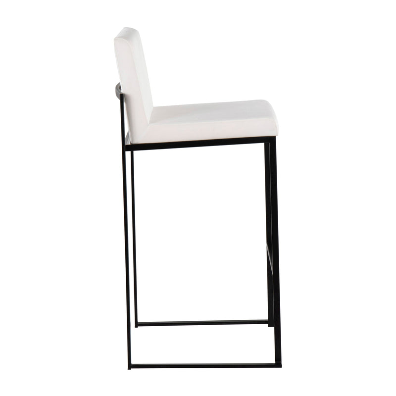 Lumi Source Fuji contemporary high back barstool with elegant design, featuring sleek modern style and sturdy construction.