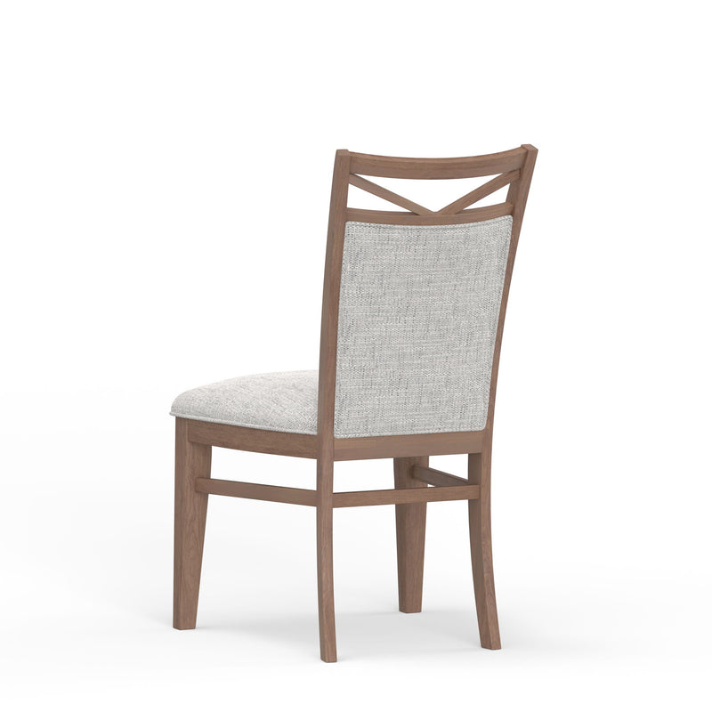 Americana Modern Dining - Rectangular Extendable Dining Table With 6 Upholstered Dining Chairs - Cotton