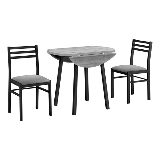 3 Pieces Dining Table Set, Small, Drop Leaf, Contemporary & Modern - R&R Furniture Gallery (Fountain Valley, CA)
