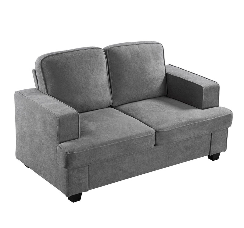 Modern Loveseat, Comfortable 2 Seater Couch With Deep Seating, Loose Back Cushions, Wide Arms - R&R Furniture Gallery (Fountain Valley, CA)
