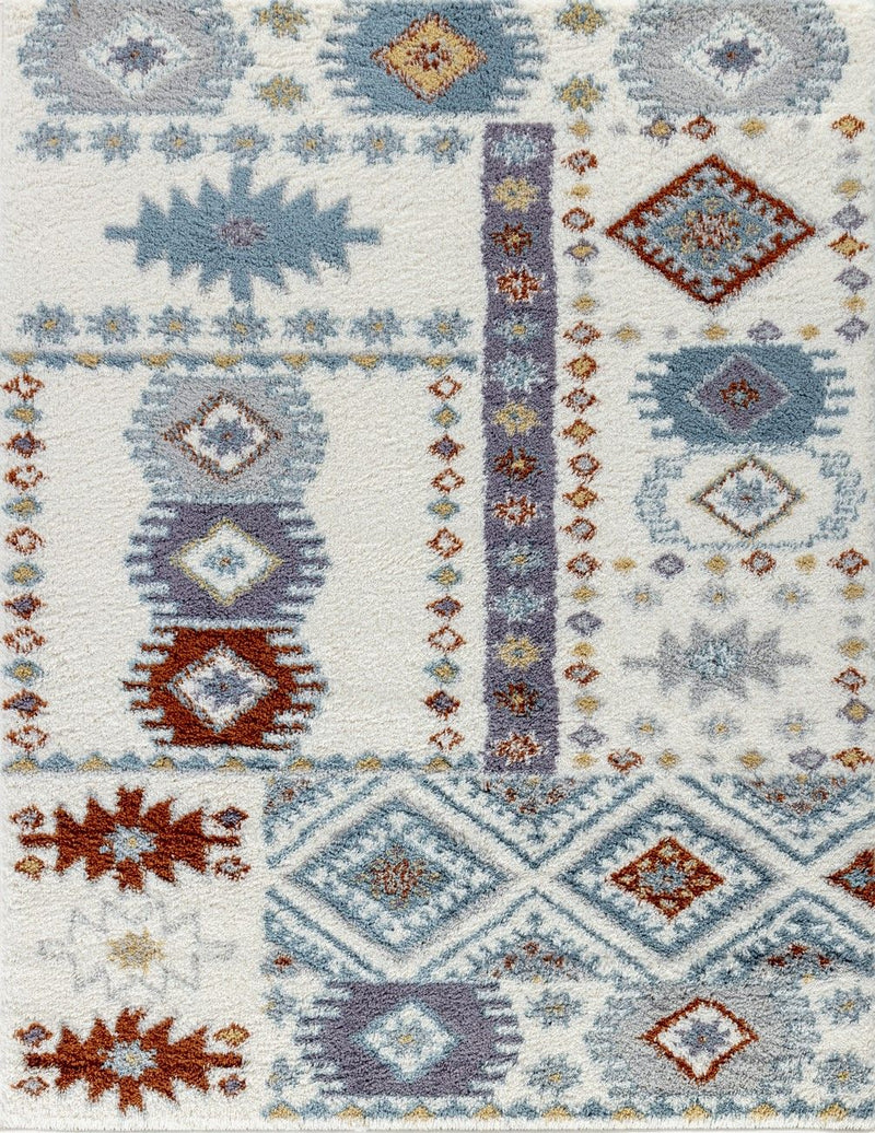 Loft Shag - 5' 3" X 7' Shaggy Area Rug - Ivory - R&R Furniture Gallery (Fountain Valley, CA)