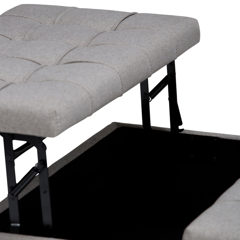 Harrison - Upholstered Coffee Table Storage Ottoman - R&R Furniture Gallery (Fountain Valley, CA)