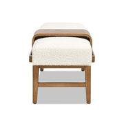 Billie - Modern Telephone Bench With Sliding Shelf - Ivory White - R&R Furniture Gallery (Fountain Valley, CA)