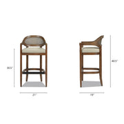 Americana - Mid-Century Modern Cane Back Counter Stool - R&R Furniture Gallery (Fountain Valley, CA)