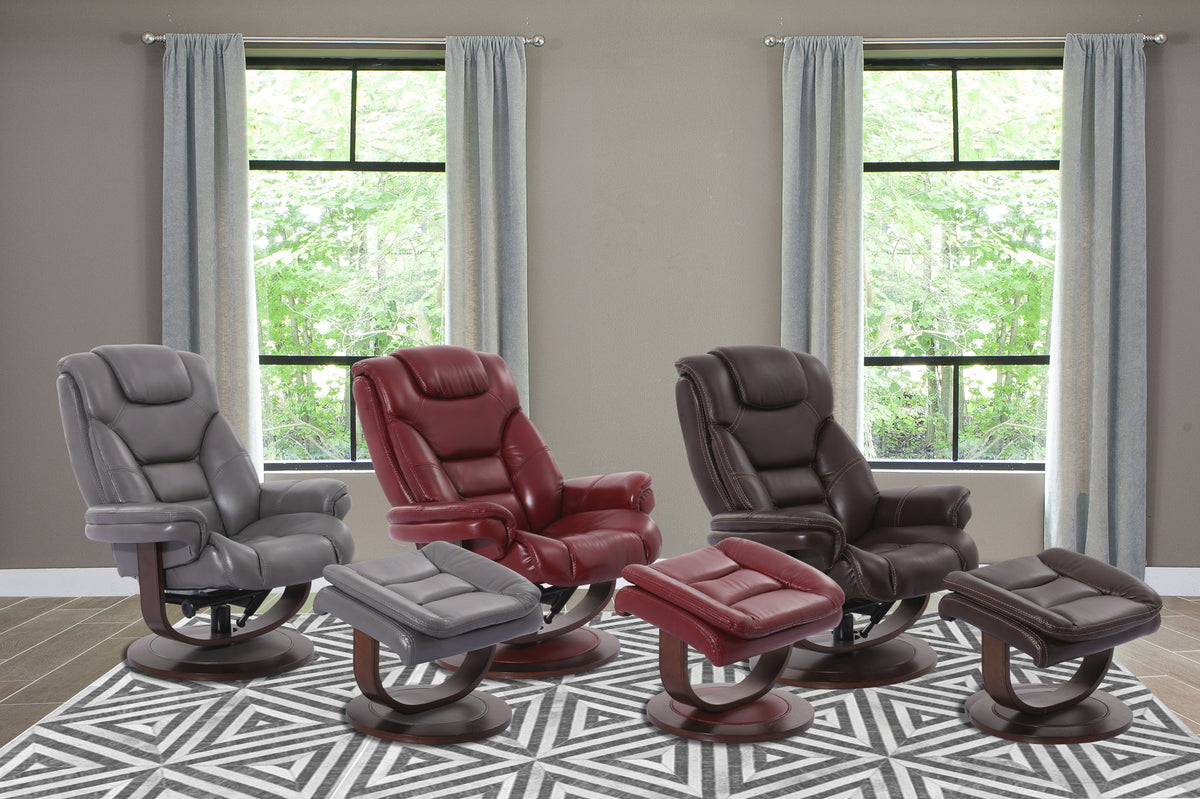 Monarch - Manual Reclining Swivel Chair and Ottoman