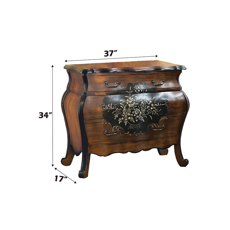 Roma - 37" Chest - Oak & Antique Black - R&R Furniture Gallery (Fountain Valley, CA)