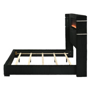 Garner - Bed With Fireplace, LED, Reading Light, Speaker, Bluetooth & USB - R&R Furniture Gallery (Fountain Valley, CA)