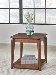 Trenmour - Square End Table - Medium Brown - R&R Furniture Gallery (Fountain Valley, CA)