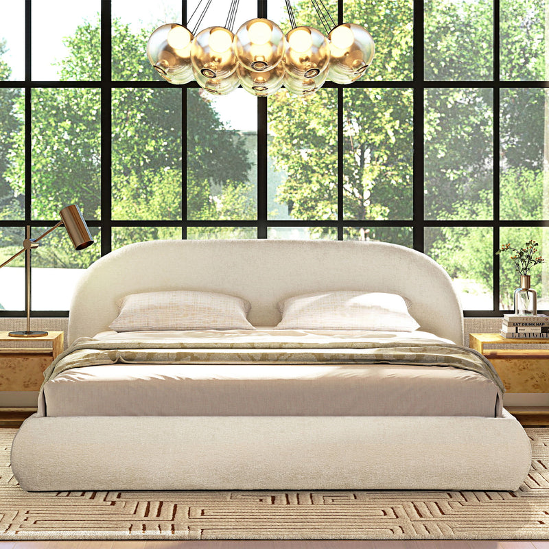 Archie Puffy Grounded - Upholstered Platform Bed - R&R Furniture Gallery (Fountain Valley, CA)