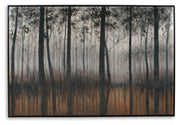 Philyra - Wall Art - Black / Orange / Silver - R&R Furniture Gallery (Fountain Valley, CA)