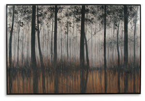 Philyra - Wall Art - Black / Orange / Silver - R&R Furniture Gallery (Fountain Valley, CA)
