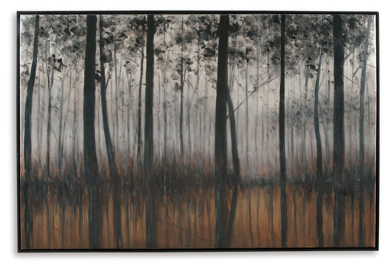 Philyra - Wall Art - Black / Orange / Silver - R&R Furniture Gallery (Fountain Valley, CA)