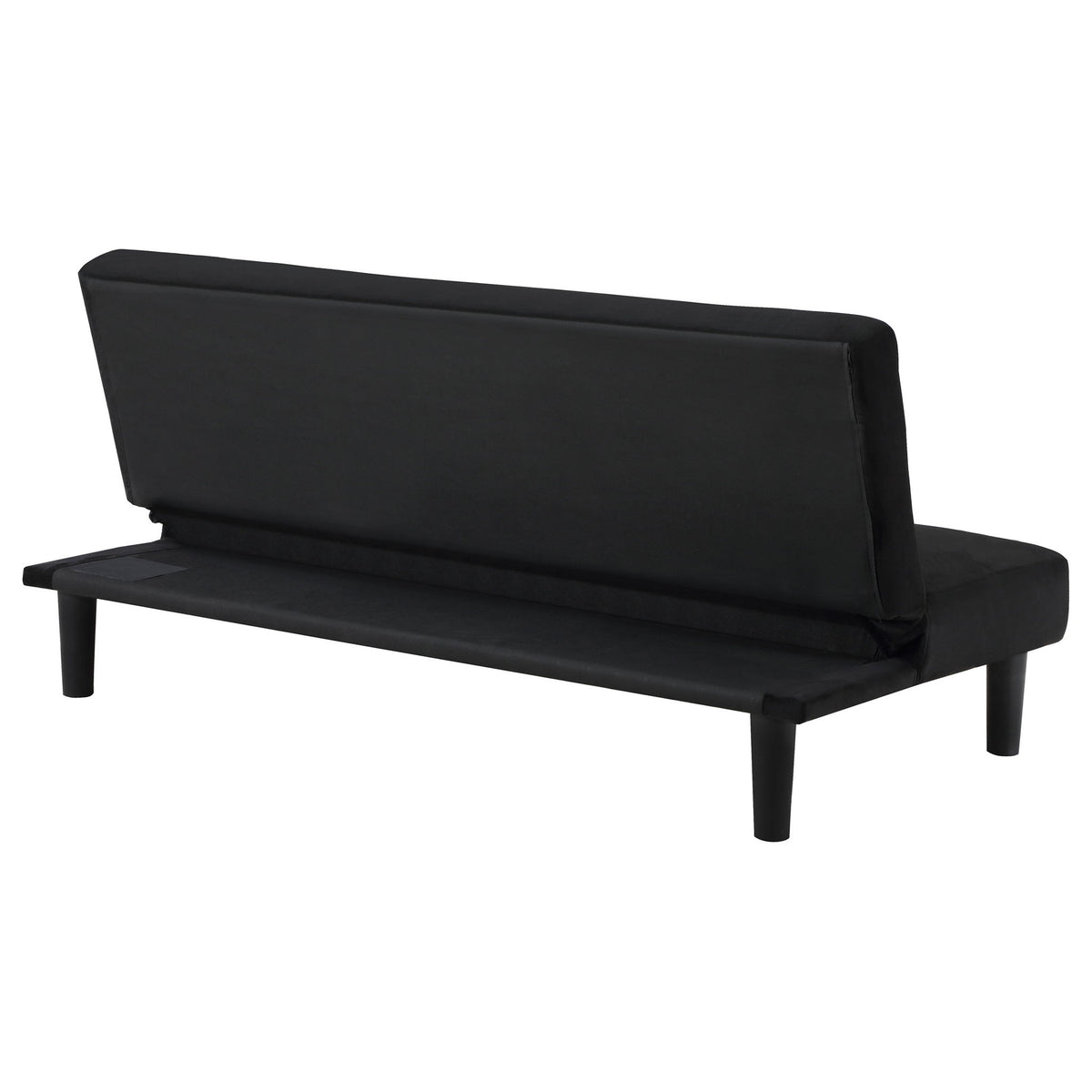 Boston - Tufted Convertible Sofa Bed Armless Design - Black