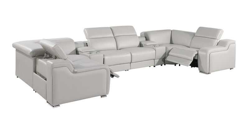 1116 - 8-Piece U-Shaped Sectional Sofa In With 2 Power Recliners & Power Headrests