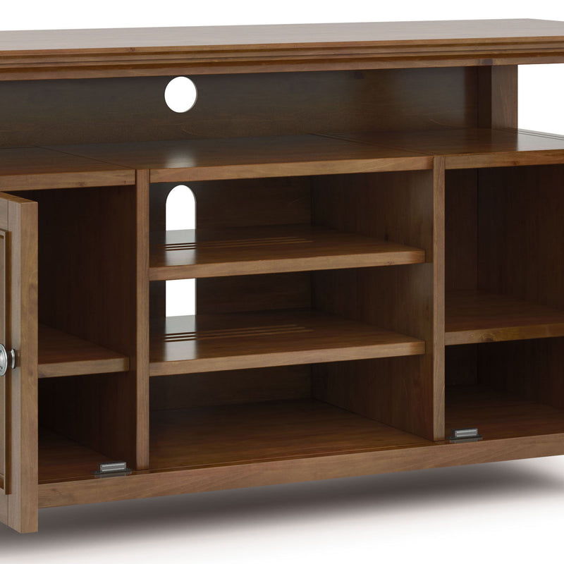Amherst - TV Media Stand - Medium Saddle Brown - R&R Furniture Gallery (Fountain Valley, CA)
