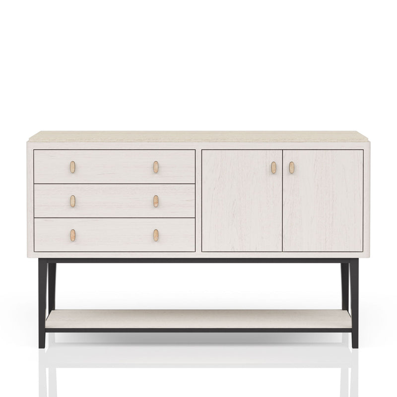 Server With Base - White - R&R Furniture Gallery (Fountain Valley, CA)