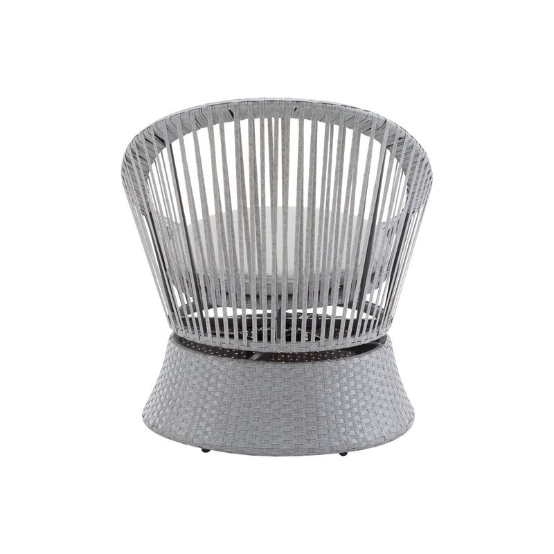 Modern Swivel Wicker Lounge Chair With Round Design - R&R Furniture Gallery (Fountain Valley, CA)