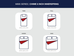8 Inch Chime Innerspring - Firm Mattress - R&R Furniture Gallery (Fountain Valley, CA)