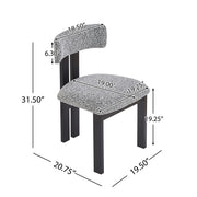 Modern Upholstered Armless Dining Chairs With Metal Legs - R&R Furniture Gallery (Fountain Valley, CA)