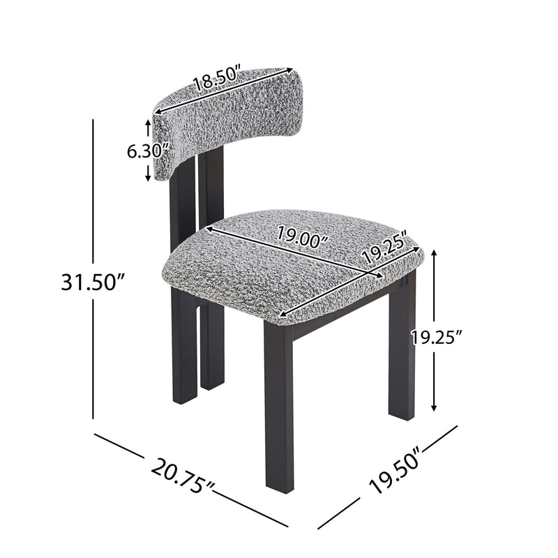 Modern Upholstered Armless Dining Chairs With Metal Legs - R&R Furniture Gallery (Fountain Valley, CA)