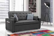 William - Sleeper Sofa With 2 USB Charging Ports And 4 Accent Pillows - Gray - R&R Furniture Gallery (Fountain Valley, CA)