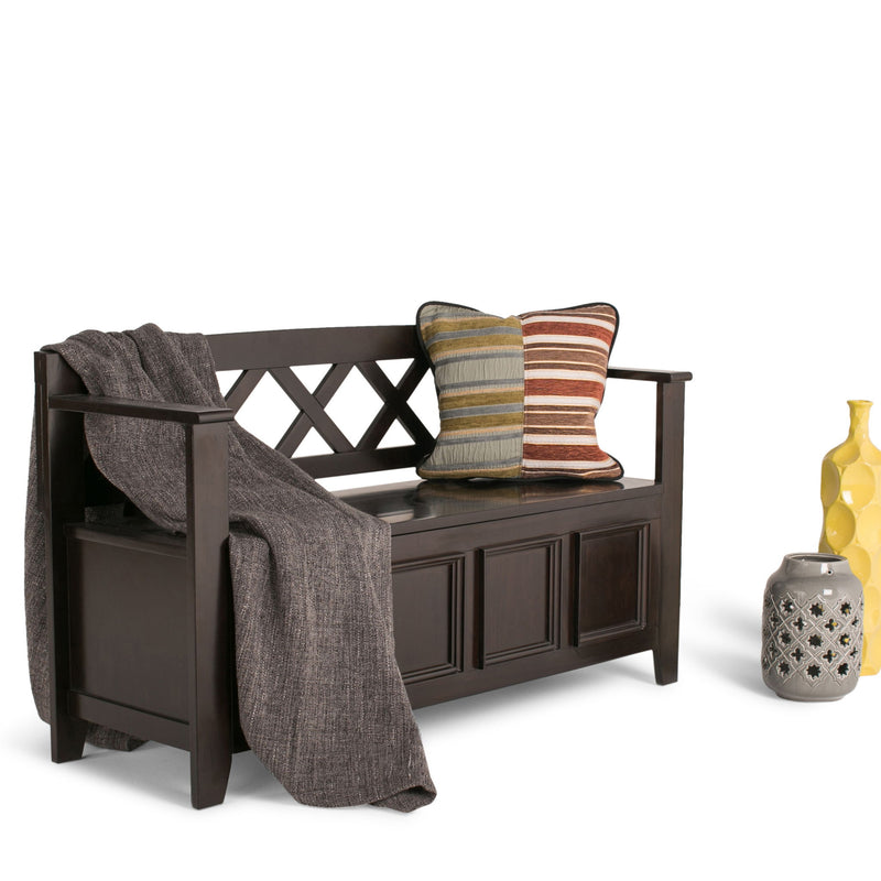 Amherst - Entryway Storage Bench - Hickory Brown - R&R Furniture Gallery (Fountain Valley, CA)