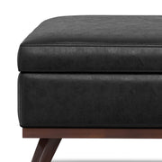 Owen - Multifunctional Square Coffee Table Storage Ottoman - R&R Furniture Gallery (Fountain Valley, CA)