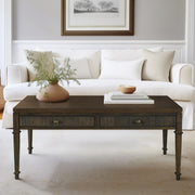 Fluted - 2 Drawer Coffee Table - Brown - R&R Furniture Gallery (Fountain Valley, CA)
