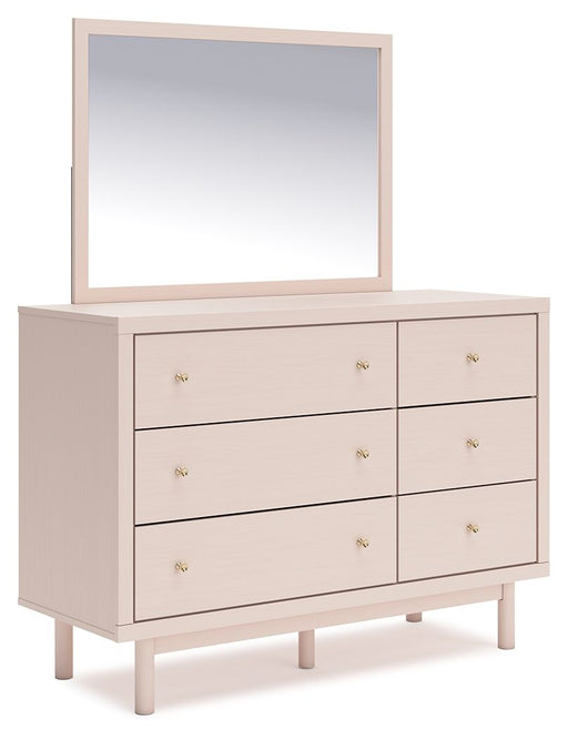 Wistenpine - Dresser And Mirror - Blush - R&R Furniture Gallery (Fountain Valley, CA)