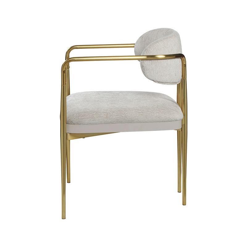 Zayn - Arm Chair (Set of 2) - Beige / Gold