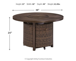 Paradise Trail - Round Fire Pit Table - Medium Brown - R&R Furniture Gallery (Fountain Valley, CA)