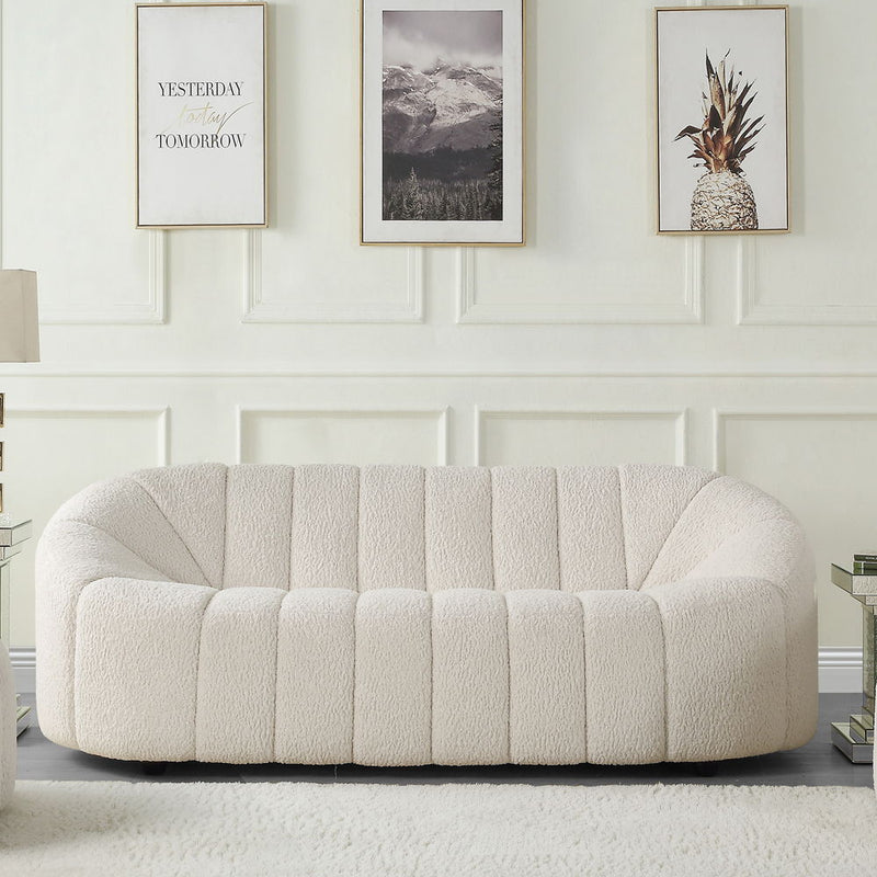 Osmash - Sofa - White Teddy Sherpa - R&R Furniture Gallery (Fountain Valley, CA)