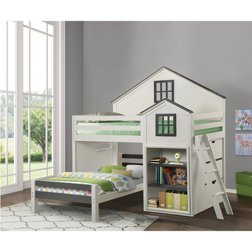Ratana - Twin Bed - Gray & White - R&R Furniture Gallery (Fountain Valley, CA)