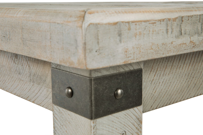 Carynhurst - Rectangular End Table - White Wash Gray - R&R Furniture Gallery (Fountain Valley, CA)