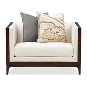 Belmont Place - Matching Chair - Cream / Espresso - R&R Furniture Gallery (Fountain Valley, CA)