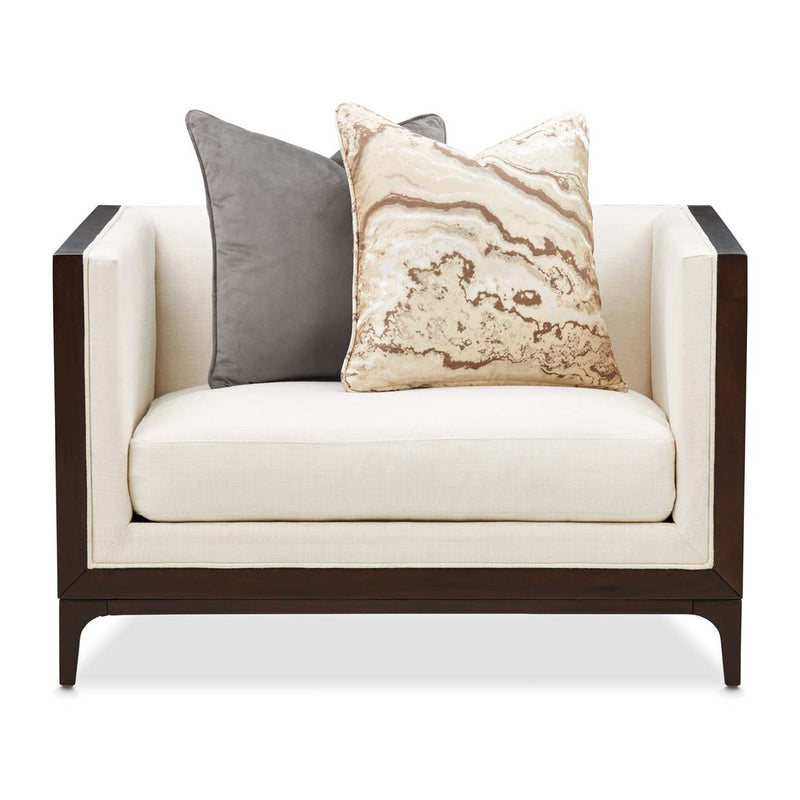 Belmont Place - Matching Chair - Cream / Espresso - R&R Furniture Gallery (Fountain Valley, CA)