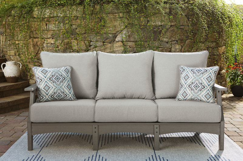 Visola - Sofa with Cushion - Gray - R&R Furniture Gallery (Fountain Valley, CA)