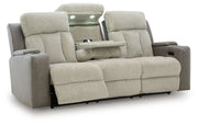 WhipLash - Power Reclining Sofa With Adj Headrest - Sisal - R&R Furniture Gallery (Fountain Valley, CA)
