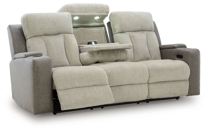 WhipLash - Power Reclining Sofa With Adj Headrest - Sisal - R&R Furniture Gallery (Fountain Valley, CA)
