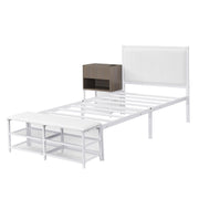 Platform Bed With 2 Tier Storage Shelves, Storage Cabinet - R&R Furniture Gallery (Fountain Valley, CA)