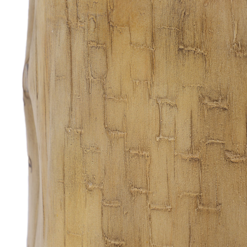 Hand Painted Wood Stump Style Outdoor Side Table - Light Brown - R&R Furniture Gallery (Fountain Valley, CA)