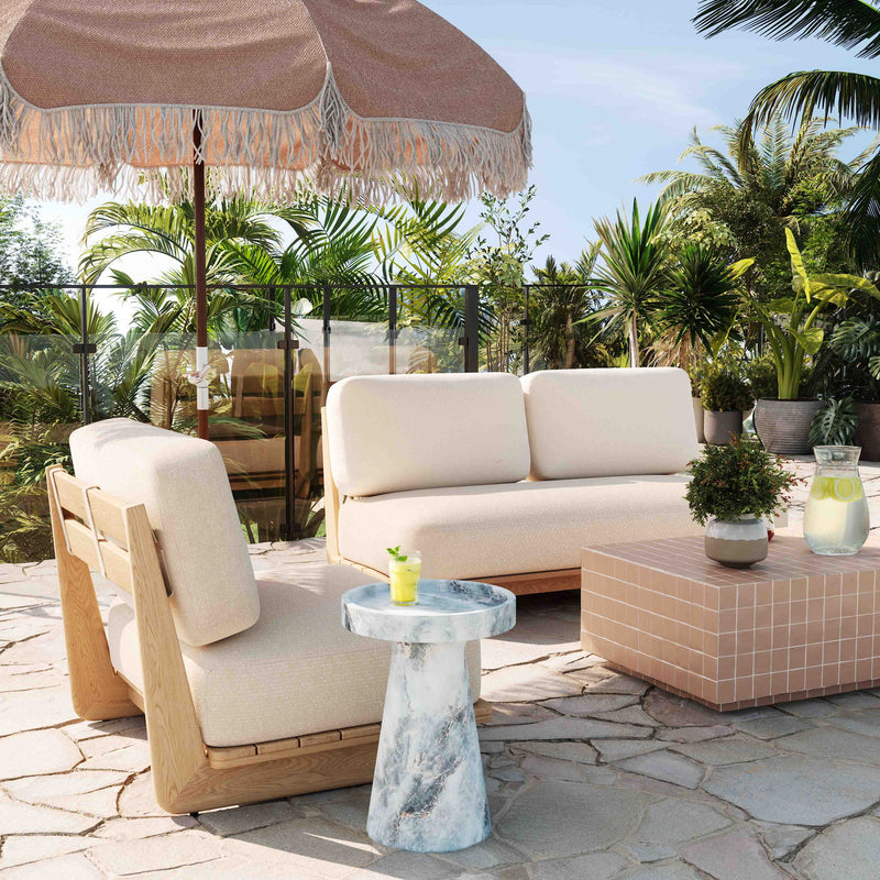 Reavan - Outdoor Lounge Sofa - Cream - R&R Furniture Gallery (Fountain Valley, CA)