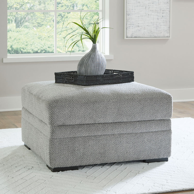 Casselbury - Ottoman With Storage - Cement - R&R Furniture Gallery (Fountain Valley, CA)