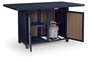 East Beach - Rectangular Bar Table With Fire Pit - Blue - R&R Furniture Gallery (Fountain Valley, CA)