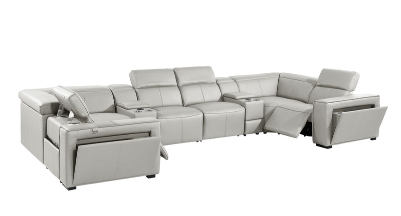 1224 - 8-Piece U-Shaped Sectional Sofa In With 2 Power Recliners & Power Headrests