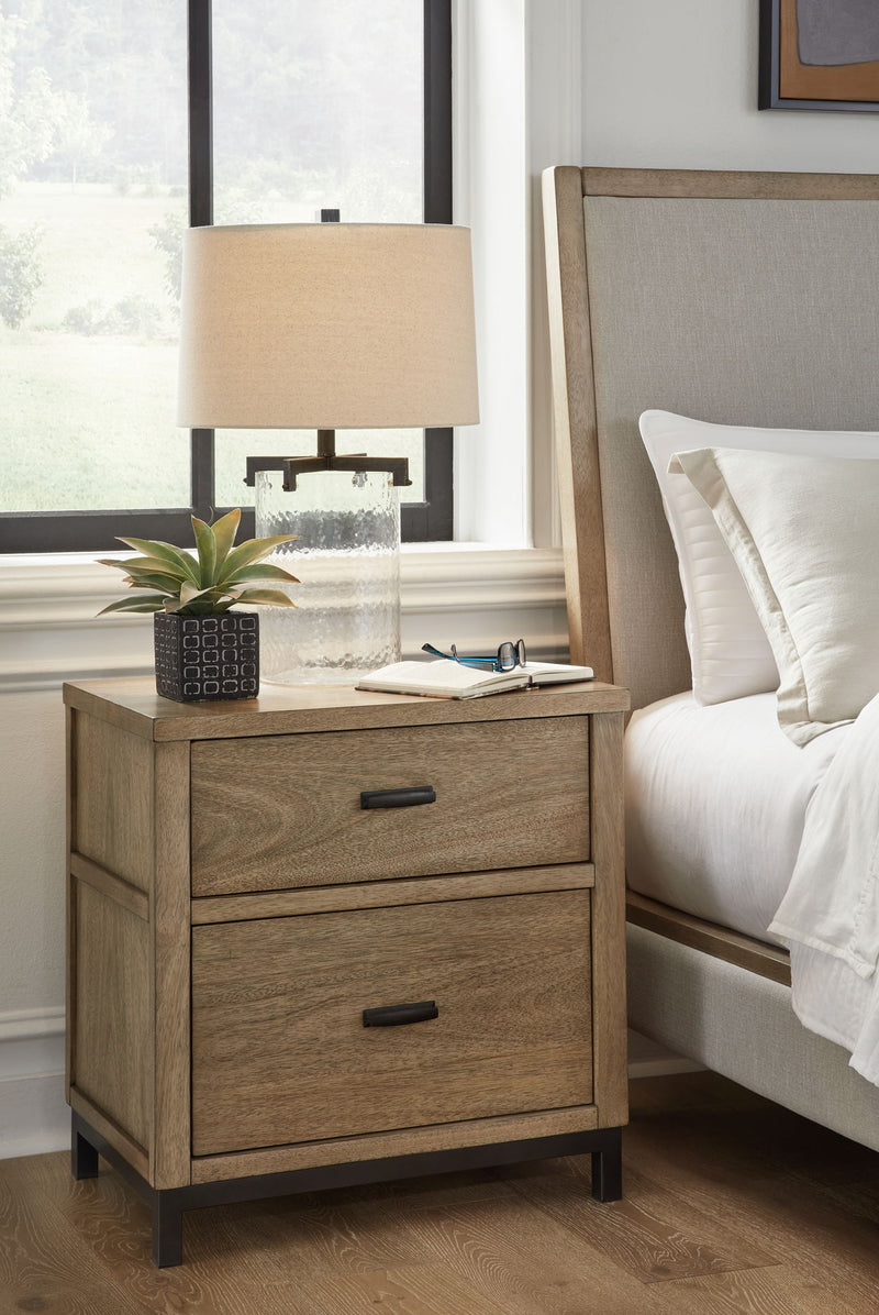Tomtyn - Two Drawer Night Stand - Light Brown - R&R Furniture Gallery (Fountain Valley, CA)